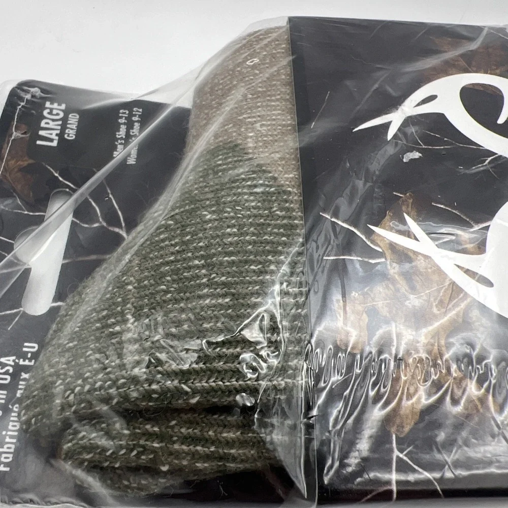 Realtree Men's 80% Merino Wool Over The Calf  Tall Boot Socks 1 Pair Pack
